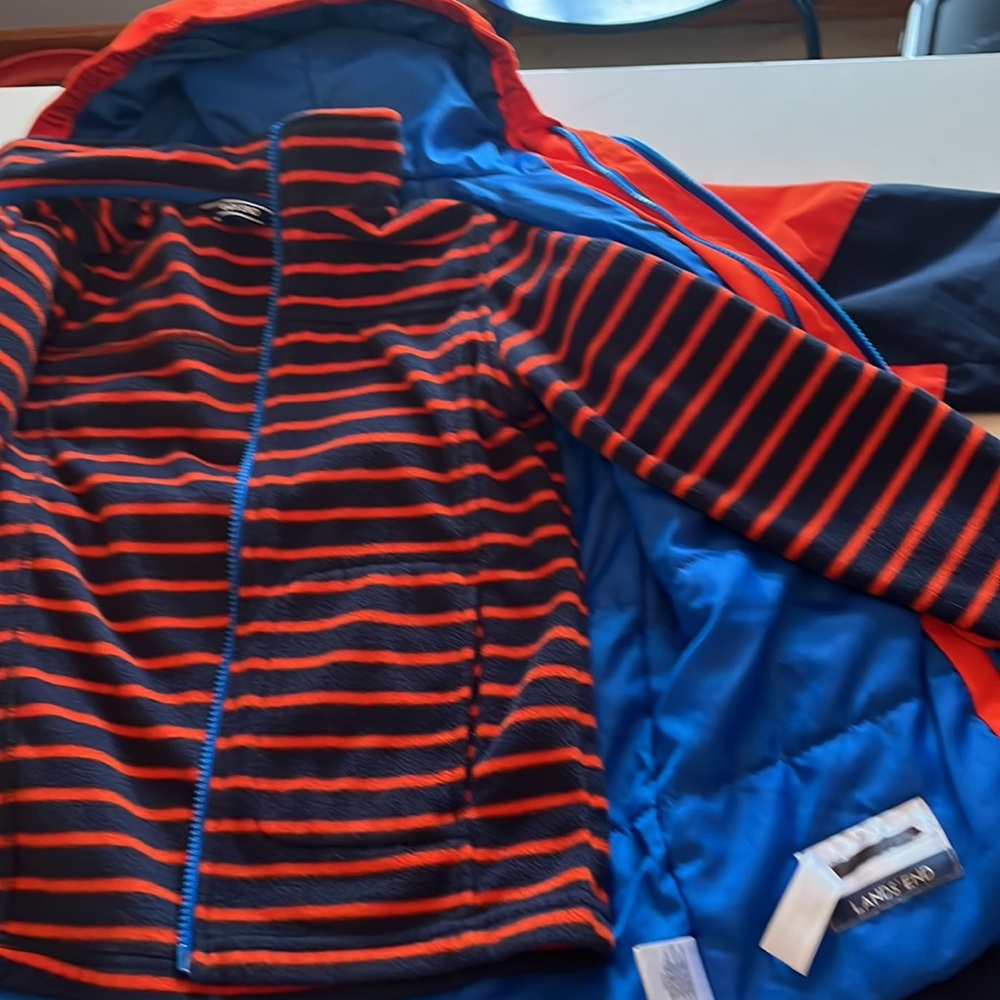 Lands End boys 3 in 1 coat - Picture 7 of 8